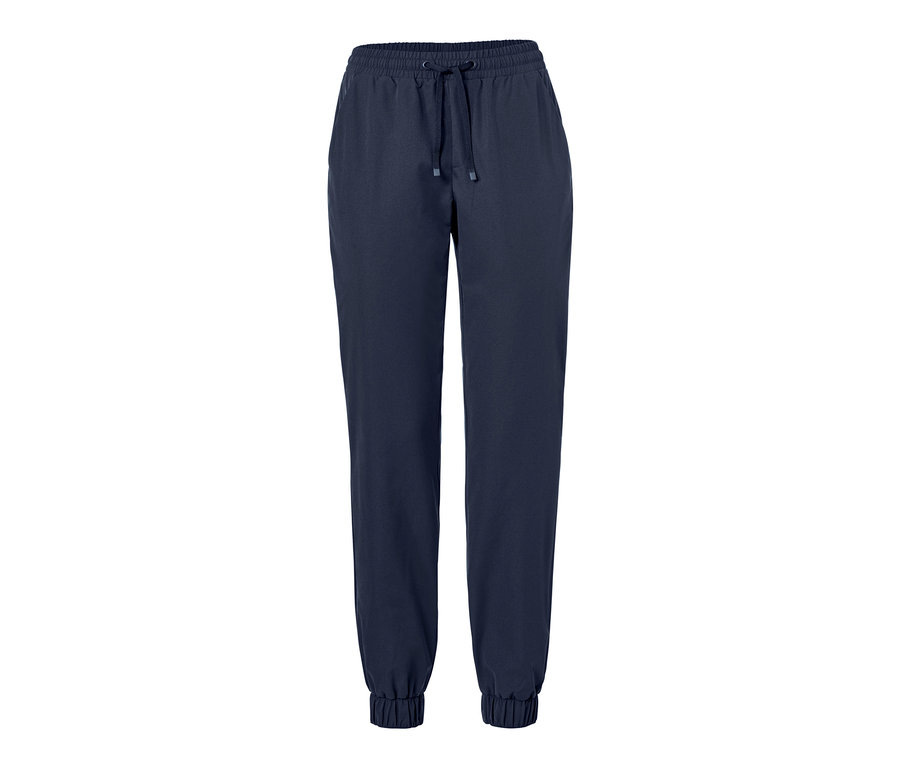 Marineblaue Softshell-Joggpants.