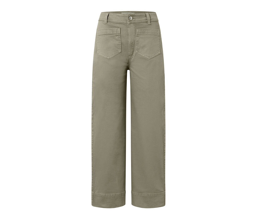 Khakifarbene, moderne Denim Hose.