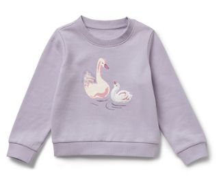 Pastelllila mit mehrfarbigem Print