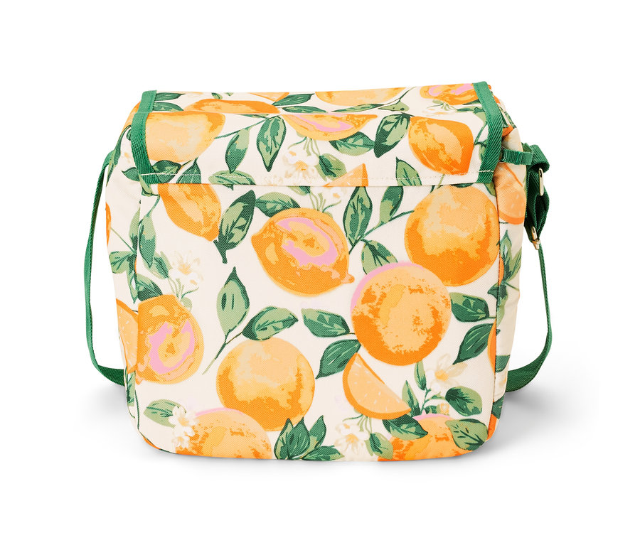 Mini-Kühltasche mit Zitrusfruchtmuster.