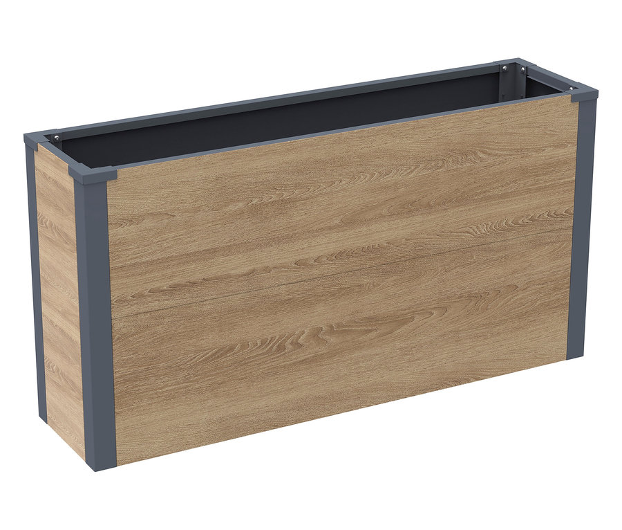 Pflanzkasten in Holzoptik mit Einlegeboden, Höhe ca. 52cm.