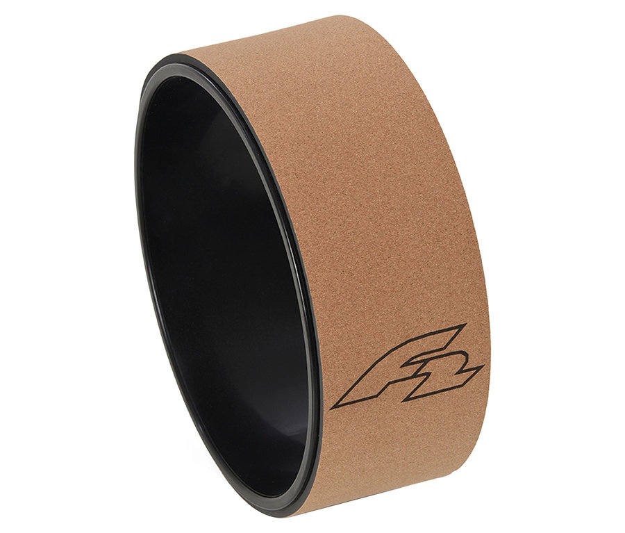 Nahaufnahme eines F2 Yoga Cork-Rads mit einem braunen Korkaußenmaterial und einem schwarzen Innenraum.