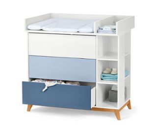 Schublade 1x weiß, 2x blau
