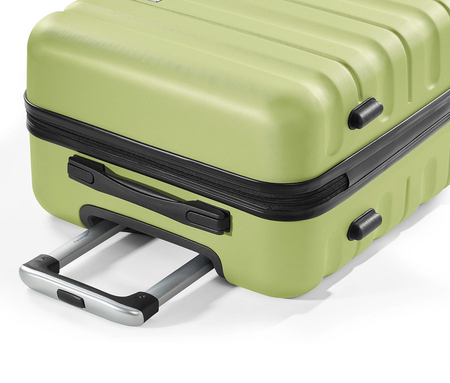 Detailansicht eines grünen »Jörn« Koffers aus einem 3er-Set.