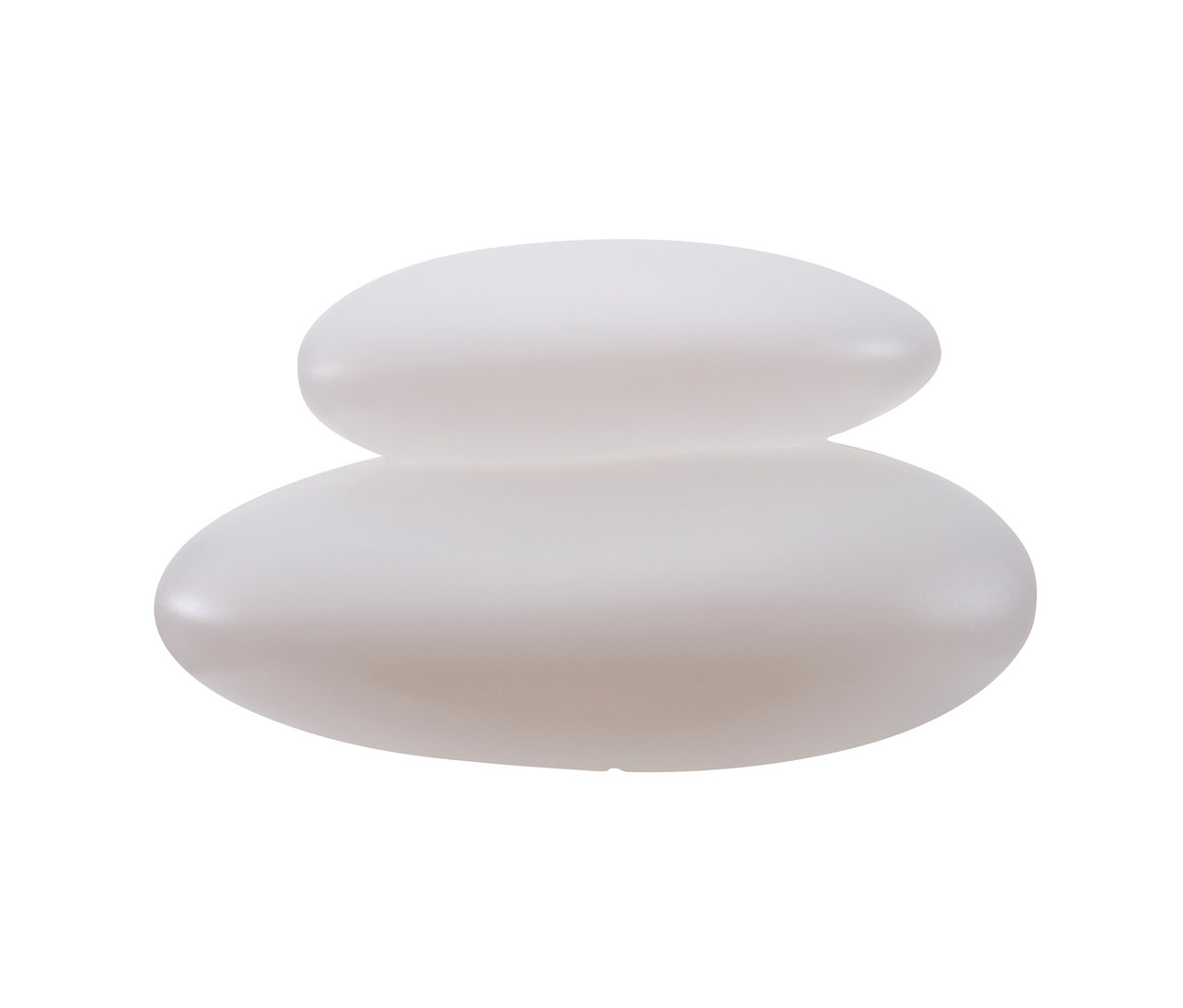 8 seasons design Solar-Leuchte, 39 cm, in Form von zwei übereinander gestapelten Steinen.