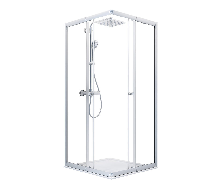 Breuer® Dusche »Ektos« Eckeinstieg mit Schiebetür.