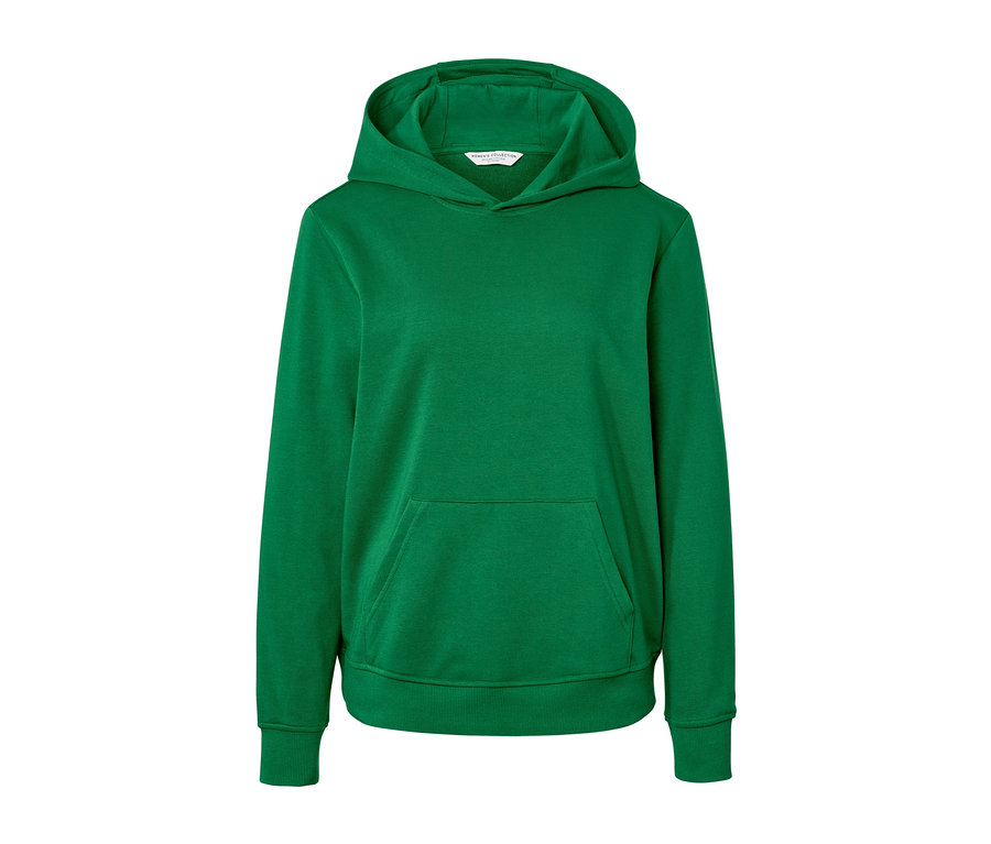 Grüner Hoodie.