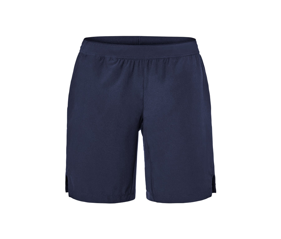 Marineblaue Sportshorts.
