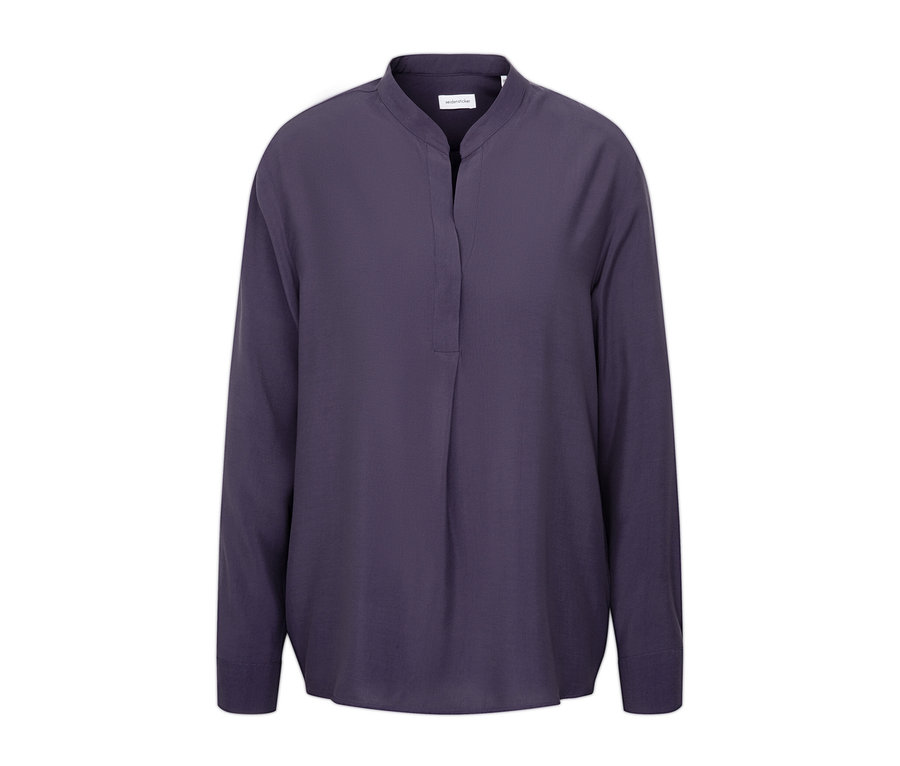 Lila Seidensticker Tunika aus Viskose mit langen Ärmeln.