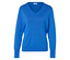 Blauer V-Ausschnitt Pullover.