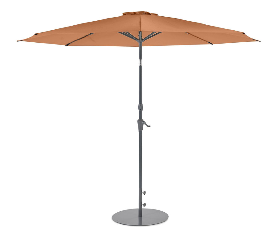 Leco Sonnenschirm, Ø 300 cm, inkl. Abdeckhaube, orange.