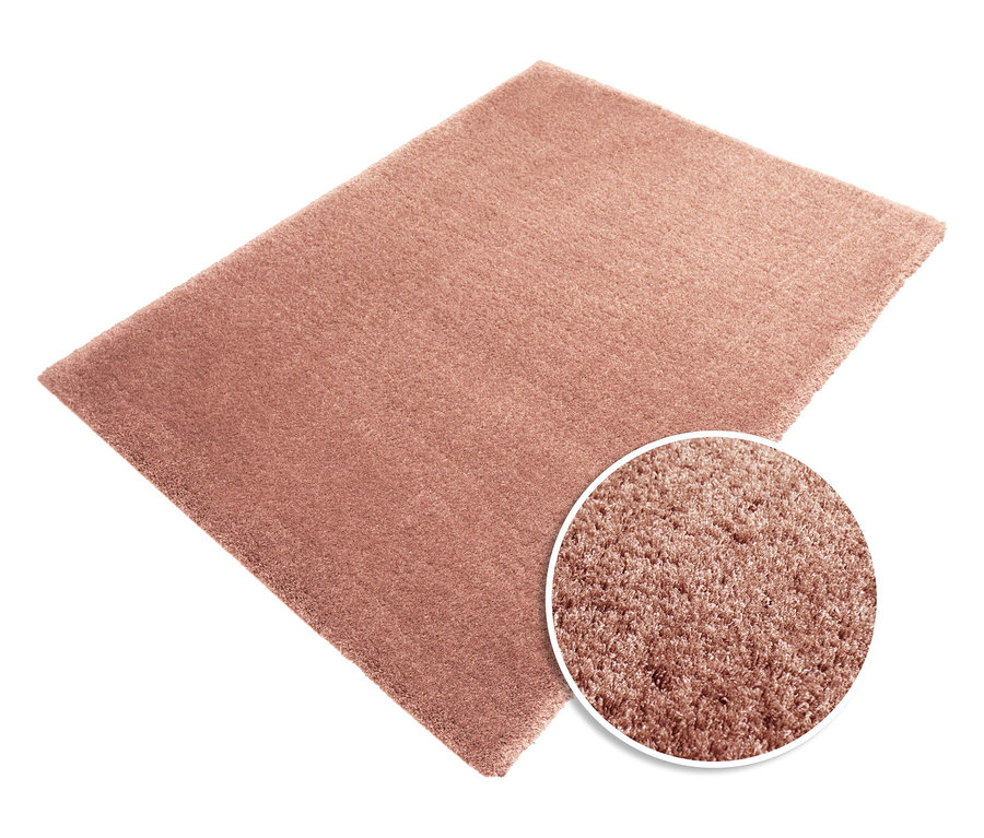 Nahaufnahme eines rostfarbenen Teppichs »Pleasure«.