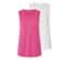Zwei Sport-Tops, eins fuchsia und eins weiß.