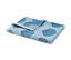 Hellblau mit blauem Muschel-Alloverprint