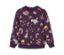 Lila Kinder-Sweater mit Alloverprint von Einhörnern, Sternen und Regenbogen.
