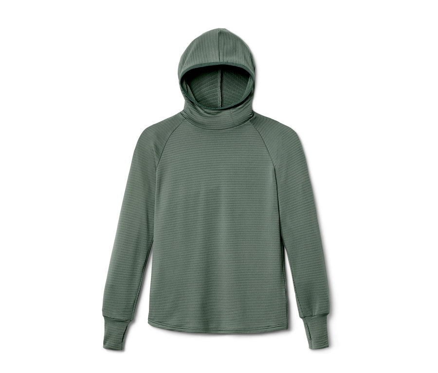 Grünes Kinder-Langarm-Funktionsshirt.