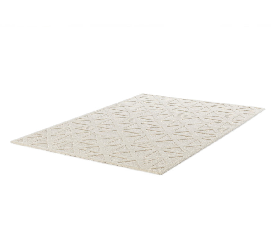 Ein cremefarbener Teppich »Cosmo« Geo, ca. 200 x 290 cm und ca. 160 x 230 cm.