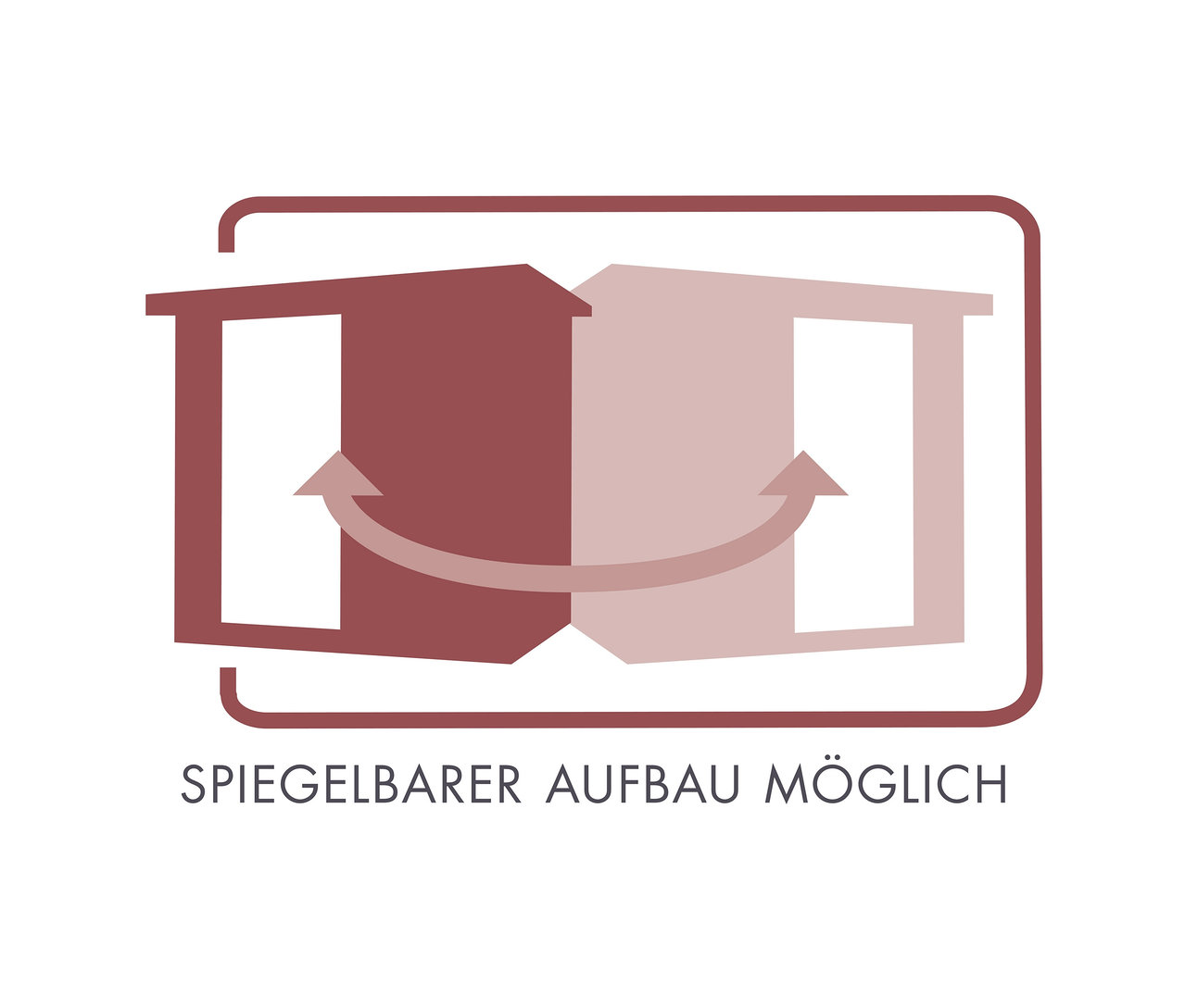 Logo Karibu Sauna »Ayla«, Eckeinstieg, zeigt spiegelbildliches Design mit optionalem Aufbau auf beiden Seiten.