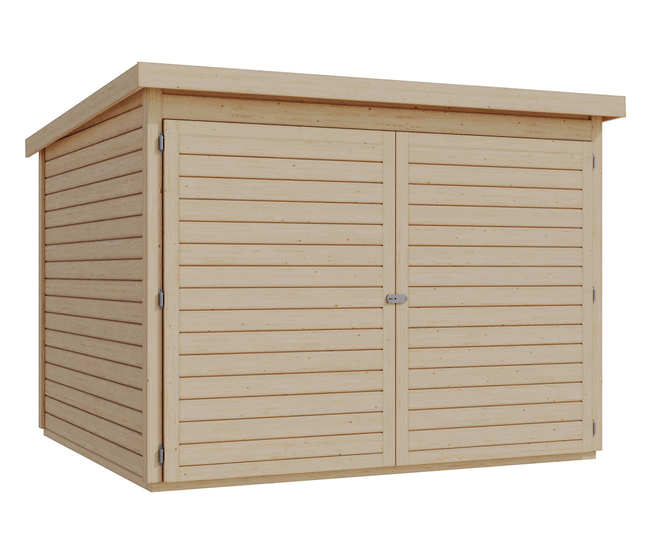 Naturfarbene Karibu Fahrradgarage für 4 Räder, 19 mm.