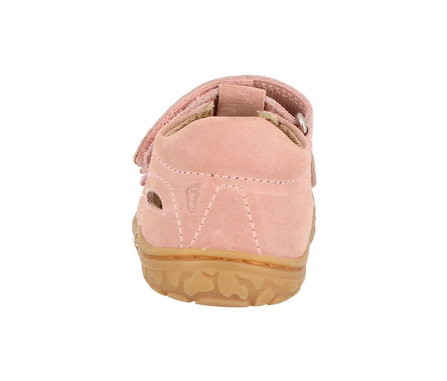 Rückansicht einer rosa Lurchi Sandale »Barefoot«.