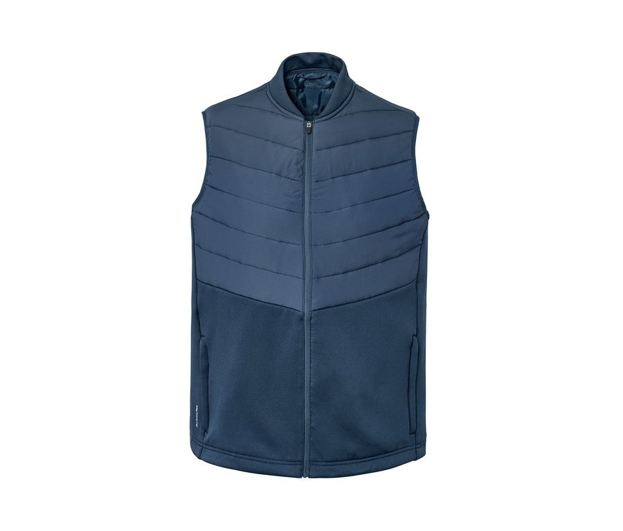 Dunkelblaue Thermoweste.