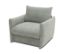 Graues DOMO collection Schlafsofa 1-Sitzer »Helsinki« auf weißem Hintergrund.