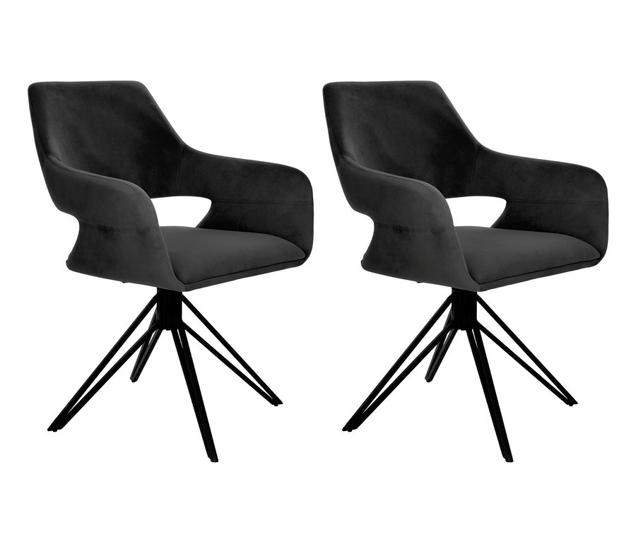 Zwei schwarze Eglo Stühle »Bulacan«.