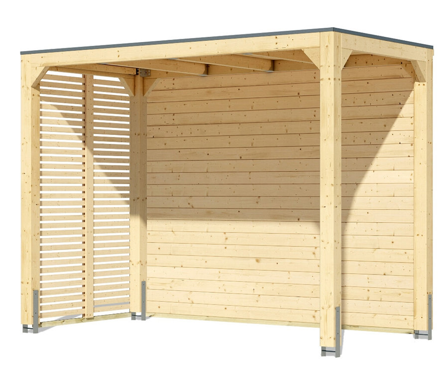 Foto des Karibu Pavillons »Markaska«, ca. 320 x 160 cm, 28 mm.