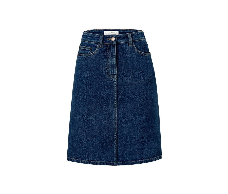 Ein blauer Jeansrock.