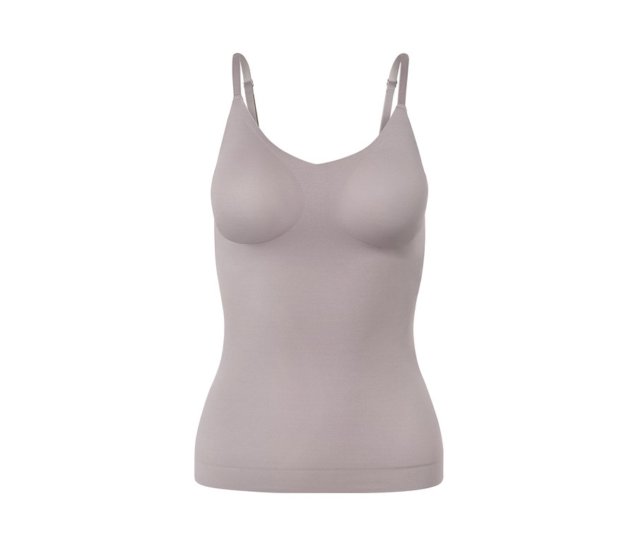 Ein beiges Komfort-Hemdchen »bonded« auf weißem Hintergrund.