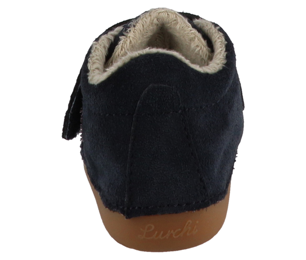 Rückansicht eines marineblauen Lurchi »Willow« Kinderschuhs.