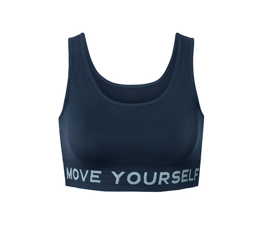 Blaues Seamless-Sport-Bustier.