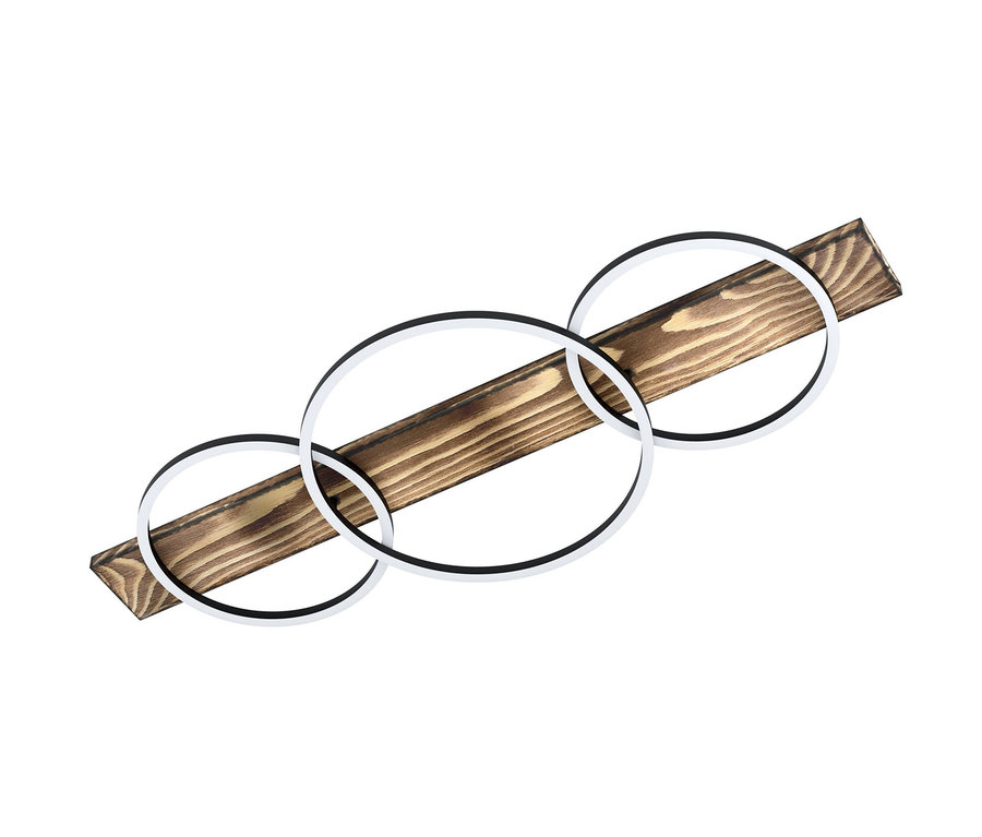 Eglo 3er-LED-Deckenleuchte »Boyal« auf Holzgrund.