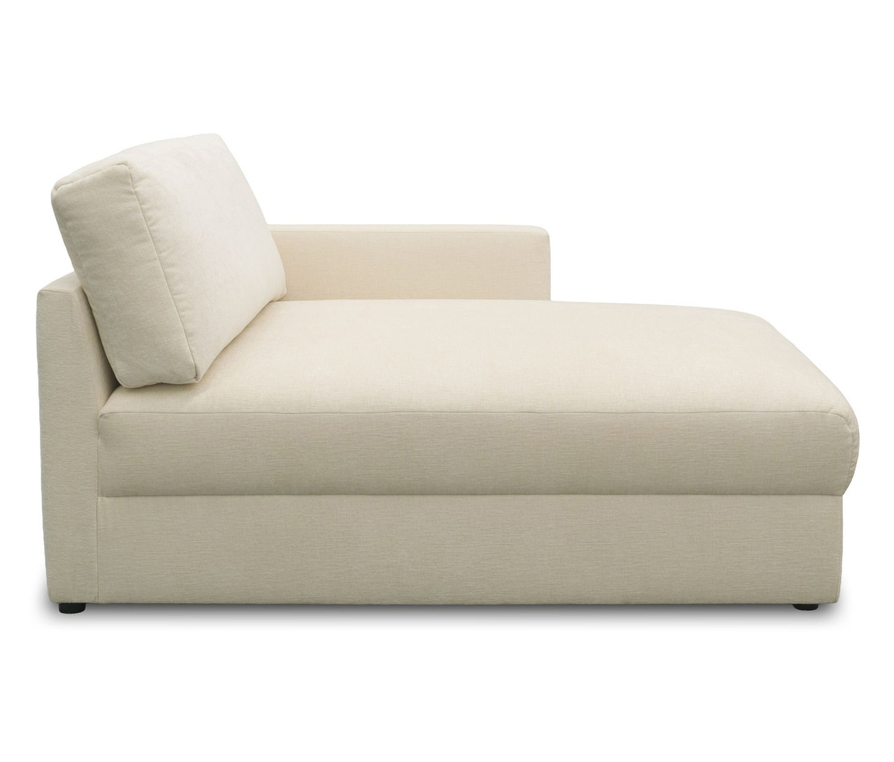 DOMO Longchair, rechtsbündig, creme.