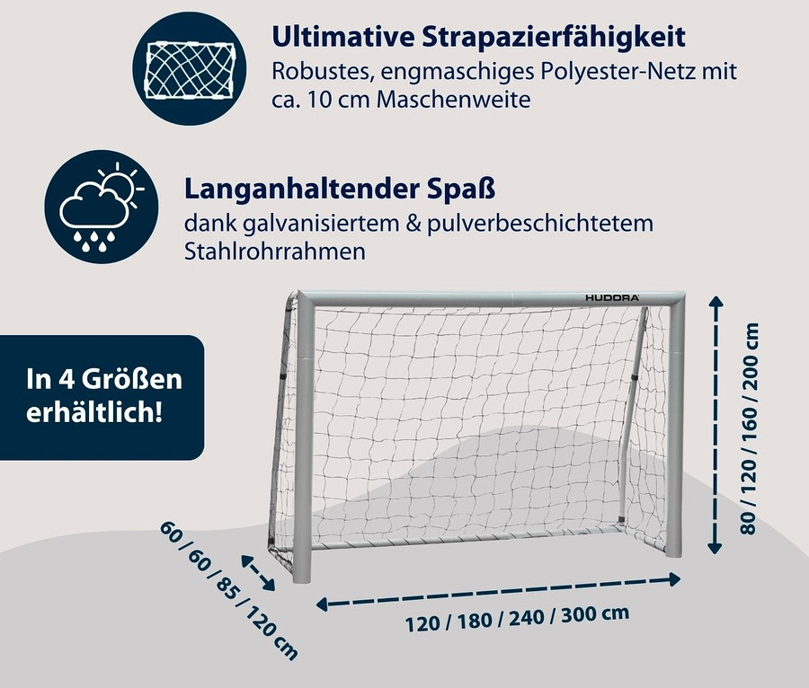 Foto von einem Hudora Fußballtor Expert 240.