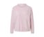 Feinstrickpullover mit Rippdetail, rosa - Rosa meliert
