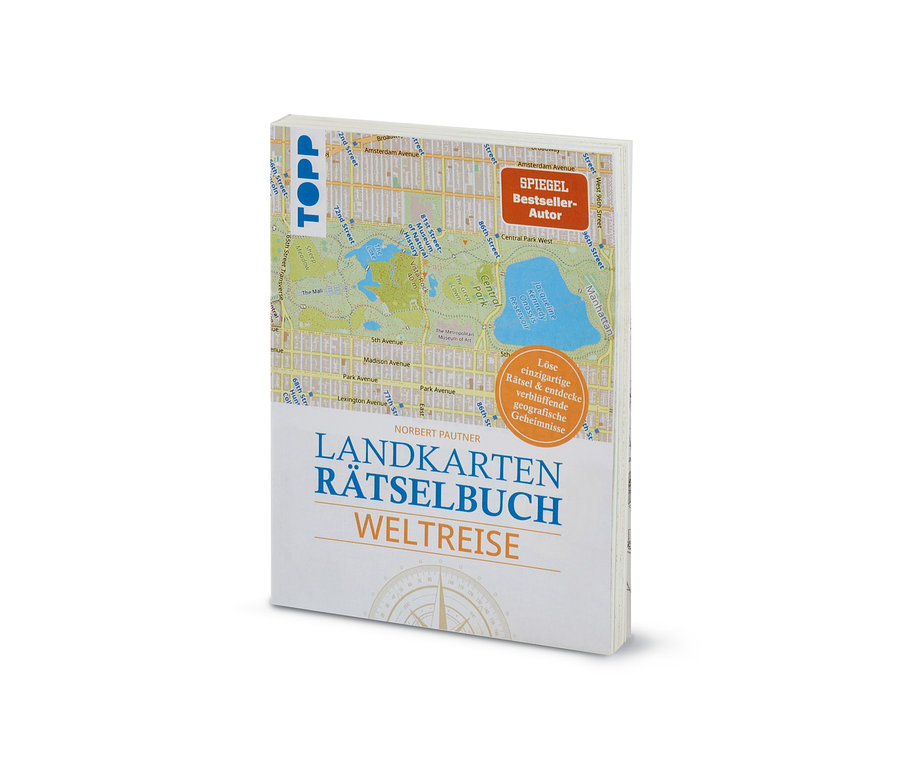 Buch: Landkarten-Rätselbuch »Weltreise«