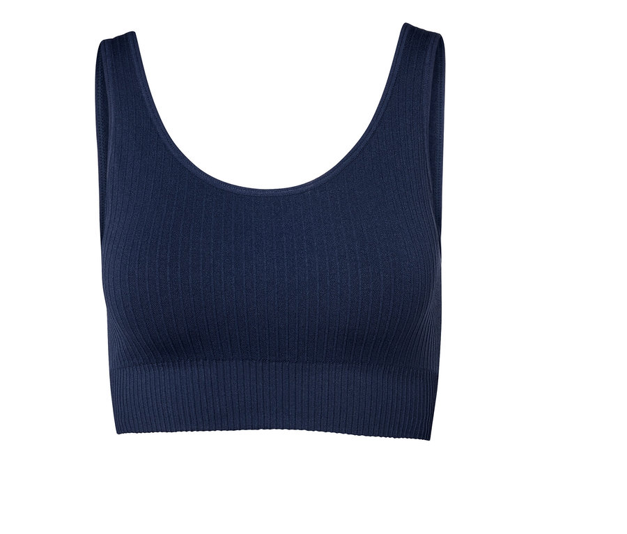 Blaues Seamless-Sport-Bustier.