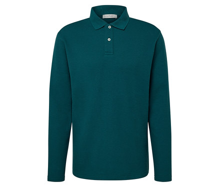 Langarm-Poloshirt, grün