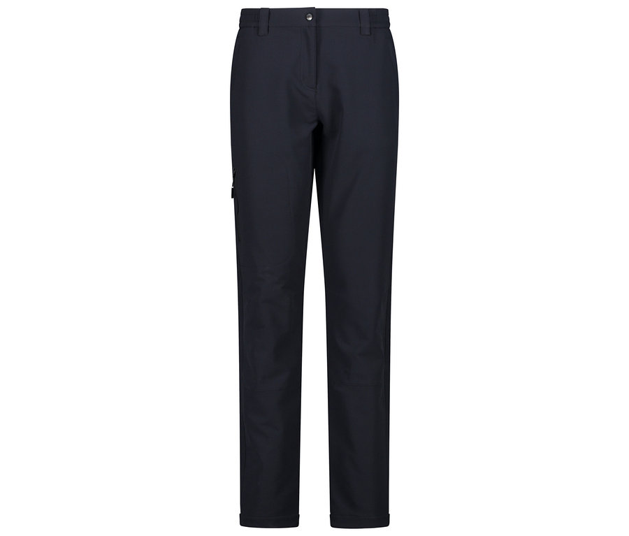 Marineblaue Hose mit Reißverschlusstasche.