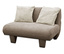 Beiges Domo Sofa »Alicante» mit zwei Kissen.