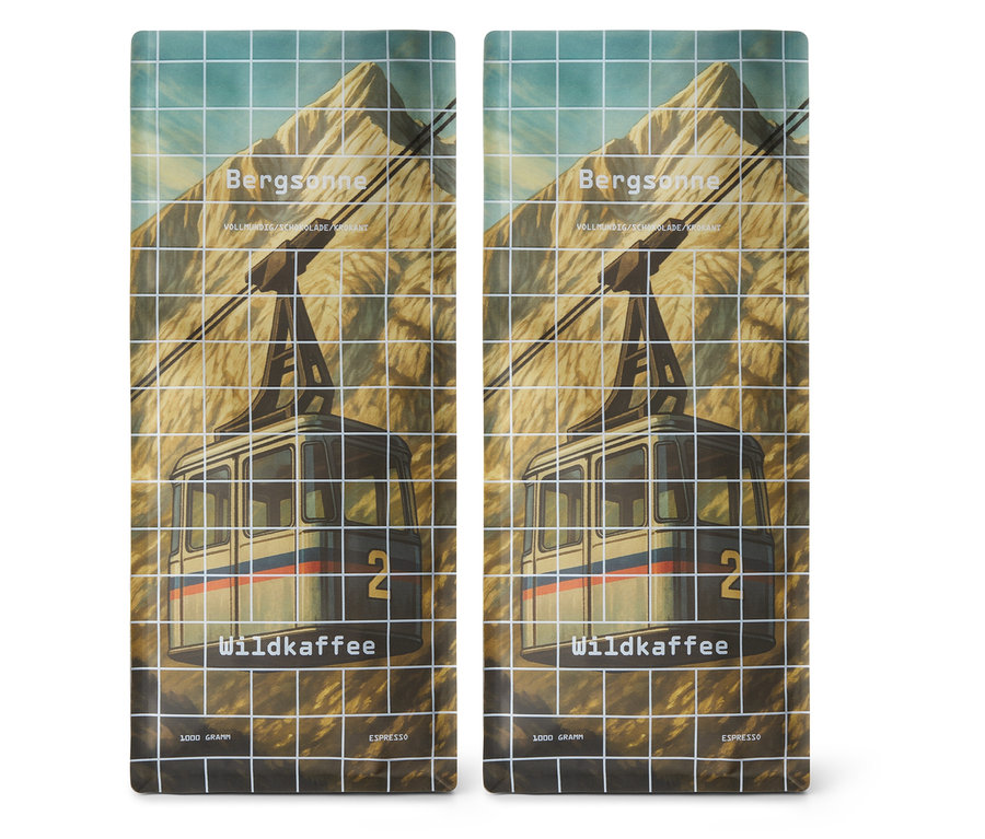 Wildkaffee - Bergsonne Espresso - 2 x 1 kg Ganze Bohne