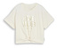 Tom Tailor Kinder-T-Shirt mit Print und Knotendetail, wool white