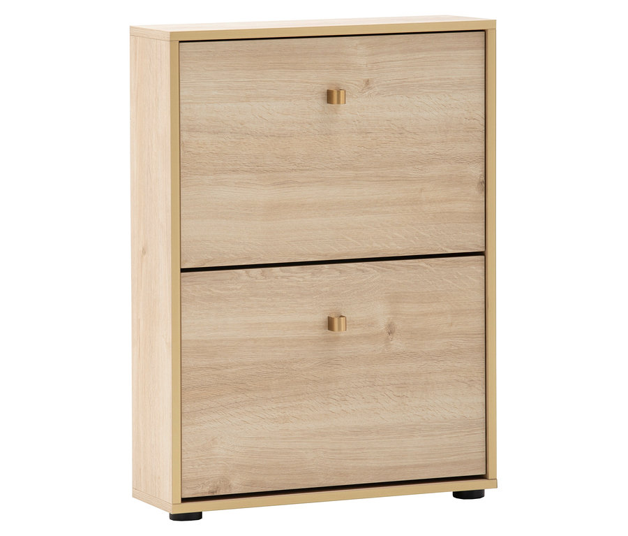 Ein Schuhkipper »Flora« mit 2 Klappen steht vor einem weißen Hintergrund.