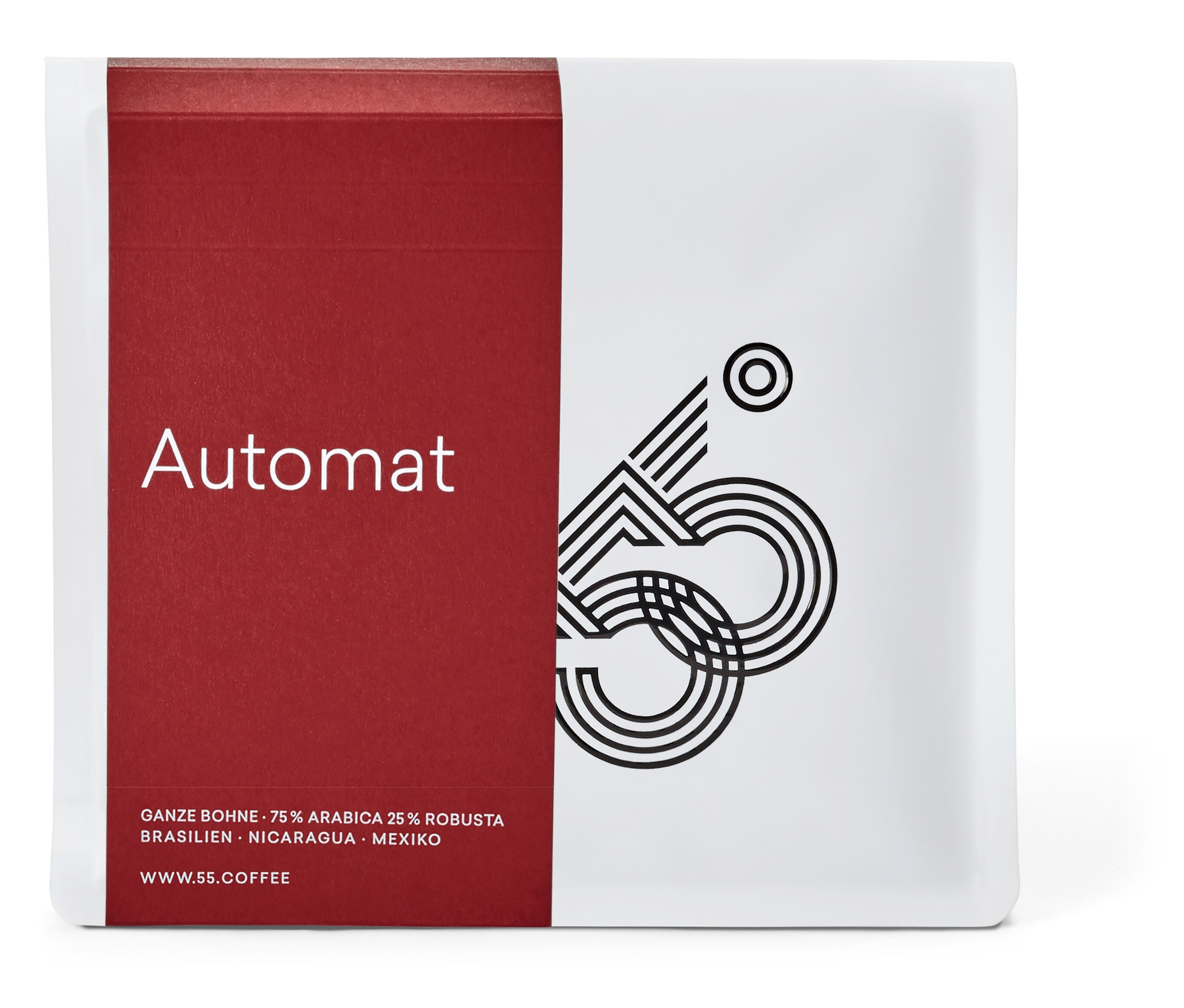 Packung 55 Degrees - Automat Caffè Crema - 250 g Ganze Bohne.