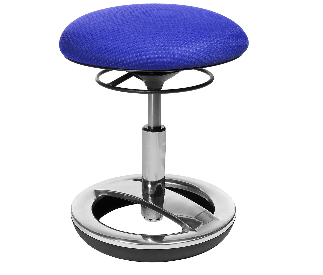 Chromfarbener Topstar-Hocker Kids »Sitness Bobby« in Blau.