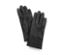 Schwarze Lederhandschuhe.