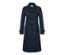 Marineblauer Trenchcoat mit Gürtel und Knöpfen.