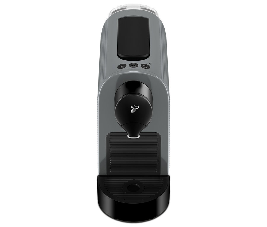 Graue Cafissimo pure+ Kaffeemaschine von vorne.