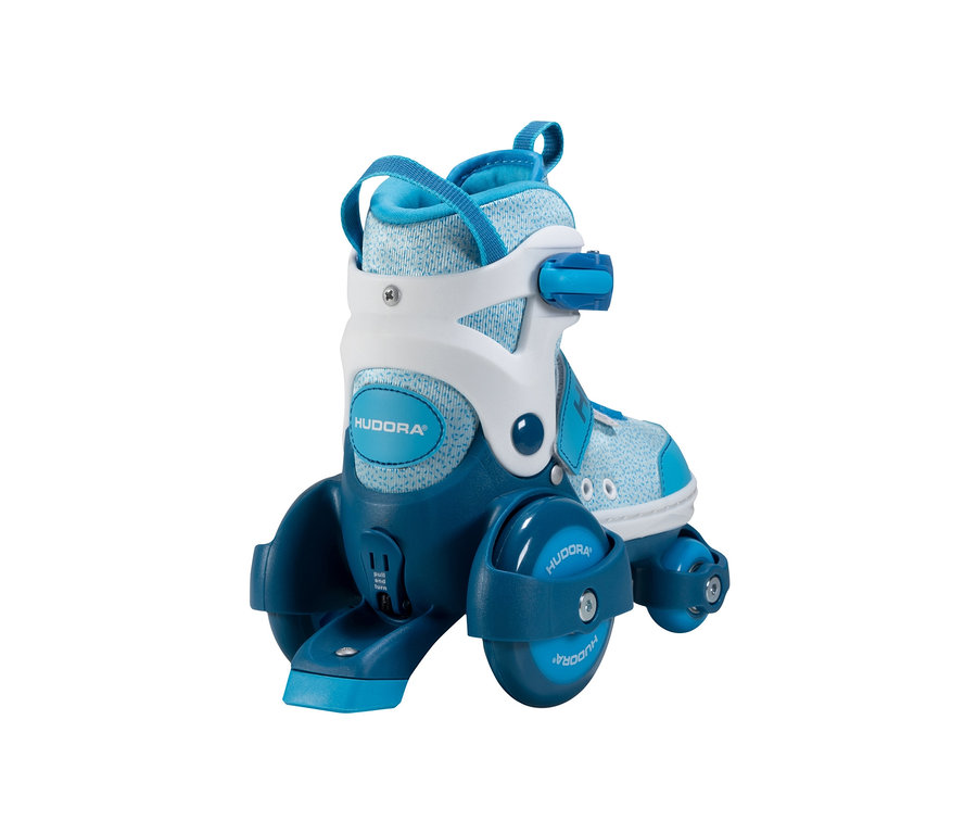 Cyanfarbener HUDORA Rollschuh »My First Quad«.
